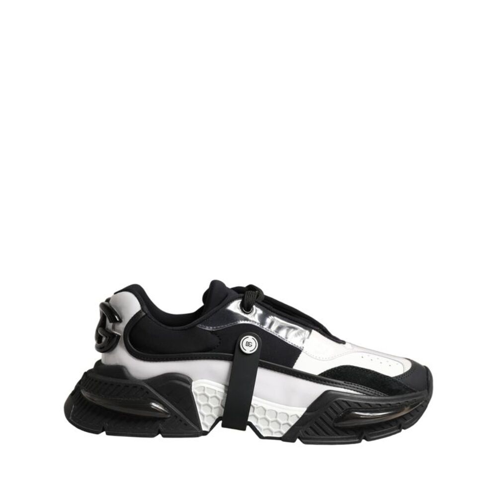 Dolce & Gabbana White Black Logo Airmaster Men Sneakers Men's Shoes